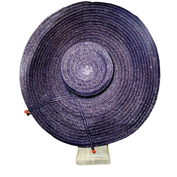 Joseph Magnin | Accessories | Vintage Italian Joseph Magnin  Vintage Italian Joseph Magnin Wide Brim Navy Hat 21” Diameter, 7” Interior